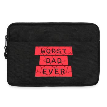 Worst Dad Ever Lustig Sarkastisch Vatertag Papa - Laptoptasche 13" - Schwarz - Vorne