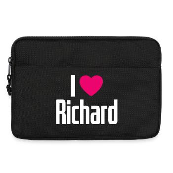 J’aime Richard Pink Heart J’aime Richard - Sacoche pour ordinateur portable 13 pouces - noir - Devant