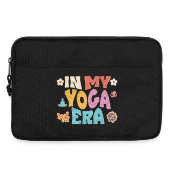 À l’époque du yoga - Sacoche pour ordinateur portable 13 pouces - noir - Devant