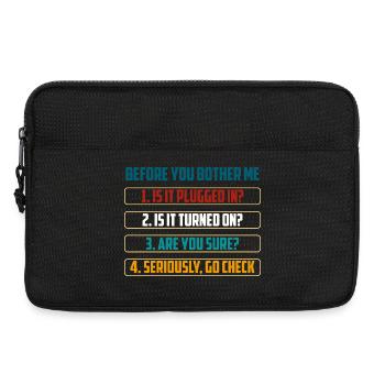 Bevor du mich störst, Technik-Checks - Laptoptasche 13" - Schwarz - Vorne