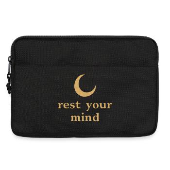 Rest Your Mind Moon Mindfulness Statement - Laptop bag 13" - black - Front