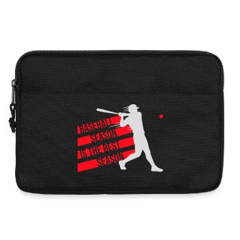 La saison de baseball est la meilleure saison des sports de fans - Sacoche pour ordinateur portable 13 pouces - noir - Devant
