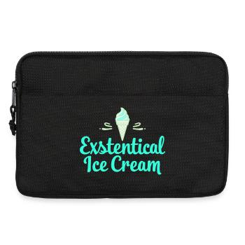 Existenzielle Eiscreme Lustiger Spruch Eis Waffel - Sacoche pour ordinateur portable 13 pouces - noir - Devant