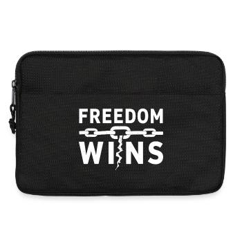 La liberté gagne : La liberté brise les chaînes - Sacoche pour ordinateur portable 13 pouces - noir - Devant