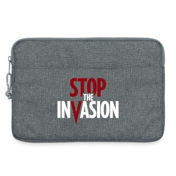 Stop The Invasion Gegen Aggression - Laptoptasche 13" - Grau meliert - Vorne
