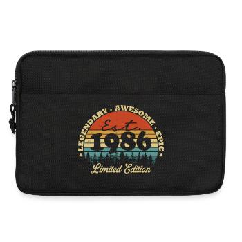 Légendaire depuis 1986 – Cadeau d’anniversaire vintage - Sacoche pour ordinateur portable 13 pouces - noir - Devant