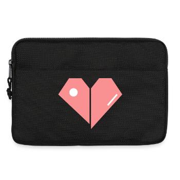 Broken Pink Heart – Abstract Shape - Laptop bag 13" - black - Front