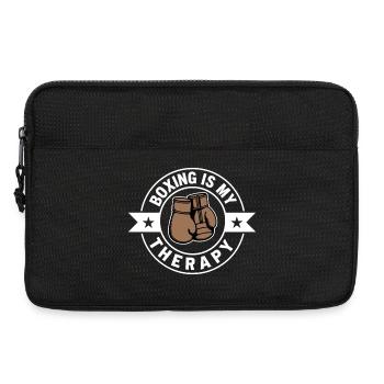 Boxing is my Therapy Boxen Sport Statement - Laptoptasche 13" - Schwarz - Vorne