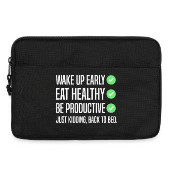 Funny New Year's Resolution - Laptop bag 13" - black - Front