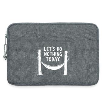 Let's do nothing today Hängematte Entspannung - Laptoptasche 13" - Grau meliert - Vorne
