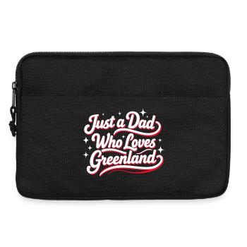 Just a Dad who Loves Greenland Grönland Fan - Laptop bag 13" - black - Front
