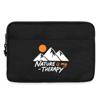 Nature is my Therapy Mountains for Hikers - Laptop bag 13" - black - Front