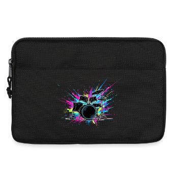 Des tambours colorés - Sacoche pour ordinateur portable 13 pouces - noir - Devant