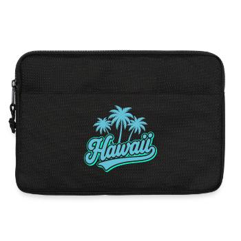 Ambiances d’été hawaïenne avec palmiers et mer - Sacoche pour ordinateur portable 13 pouces - noir - Devant