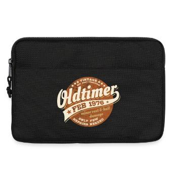 Oldtimer Februar 1976 - Geburtstag - Geschenk - Laptoptasche 13" - Schwarz - Vorne