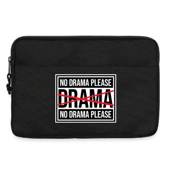 Pas de drame Repose-toi Détends-toi Détends-toi Détends-toi Amuse-toi - Sacoche pour ordinateur portable 13 pouces - noir - Devant