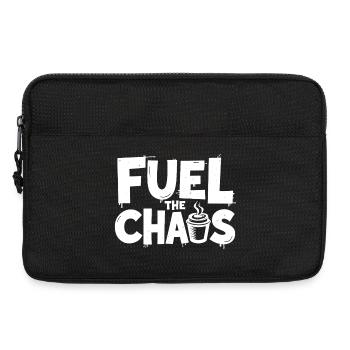 Fuel the Chaos Coffee Saying for Rebels - Laptop bag 13" - black - Front