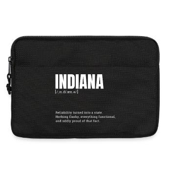 Indiana State Pride Retro Logo - Laptop bag 13" - black - Front