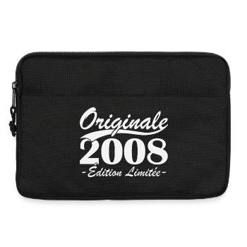 Originales Retro-Geburtstagsgeschenk von 2008 - Laptoptasche 13" - Schwarz - Vorne