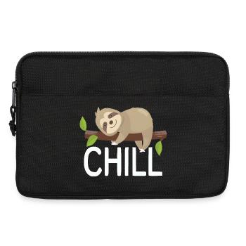 Chill Faultier auf Ast süßes Relax Design - Laptoptasche 13" - Schwarz - Vorne