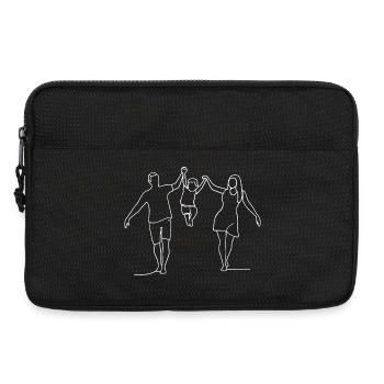 Famille familiale minimaliste Mère Père Famille - Sacoche pour ordinateur portable 13 pouces - noir - Devant