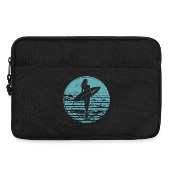 Surferin Retro Vintage Sonnenuntergang Strand - Laptoptasche 13" - Schwarz - Vorne