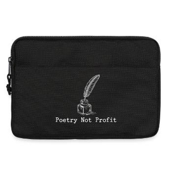 Poetry Not Profit Poetcore Literary Dark Academia - Laptop bag 13" - black - Front