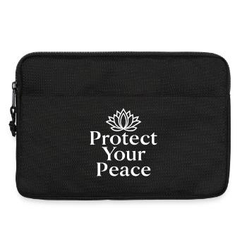 Méditation de yoga Protect Your Peace Lotus Flower - Sacoche pour ordinateur portable 13 pouces - noir - Devant
