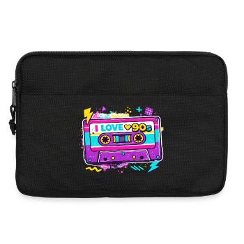 I Love 90s Cassette Graphic - Laptop bag 13" - black - Front