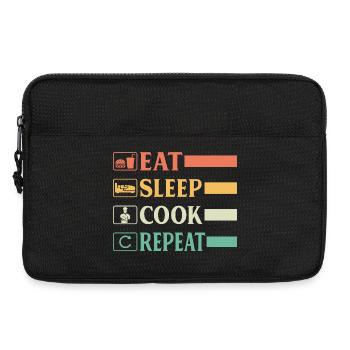 Chef Chef Drôle Chef Boulanger Chef Chef Manger Sommeil Chef Représentant - Sacoche pour ordinateur portable 13 pouces - noir - Devant