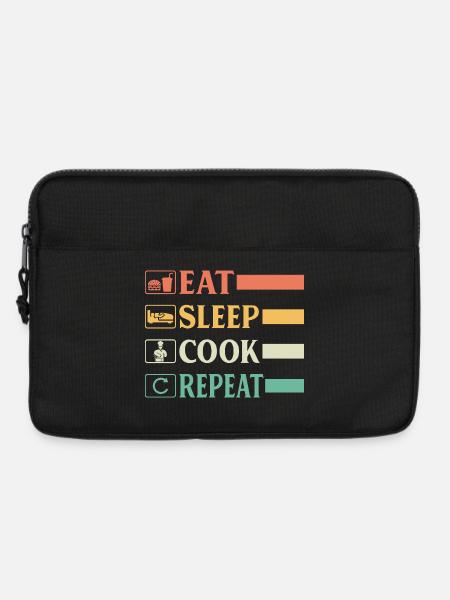Lustiger Koch Chefkoch Bäcker Koch Eat Sleep Koch Rep - Laptoptasche 13" - Schwarz