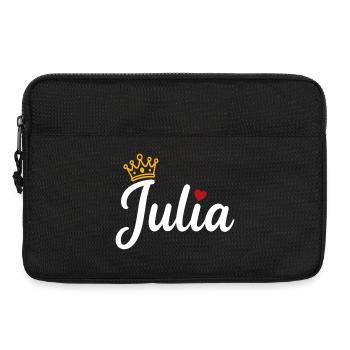 Juliet Name Crown Heart Calligraphy Personalized - Laptop bag 13" - black - Front