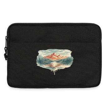 Pastel Mountain Lake - Laptoptasche 13" - Schwarz - Vorne