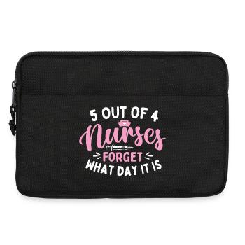 5 Sur 4 Infirmières Oublient Quel Jour Humour - Sacoche pour ordinateur portable 13 pouces - noir - Devant
