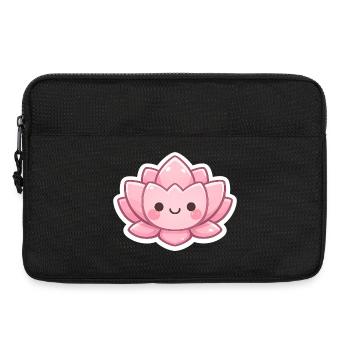 Kawaii Lotus Blossom Rose - Sacoche pour ordinateur portable 13 pouces - noir - Devant