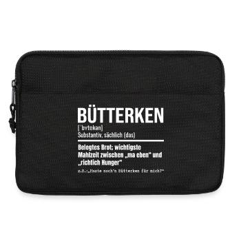 Bütterken Definition, Ruhrpott, Ruhrgeiet Dialekt - Laptoptasche 13" - Schwarz - Vorne