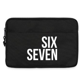 67 "six seven" text - Laptop bag 13" - black - Front