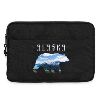 Ours d’Alaska avec lac et montagne Alaska - Sacoche pour ordinateur portable 13 pouces - noir - Devant