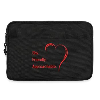 Flirtende Introvertierte Schüchtern Freundlich Zugänglich - Laptoptasche 13" - Schwarz - Vorne
