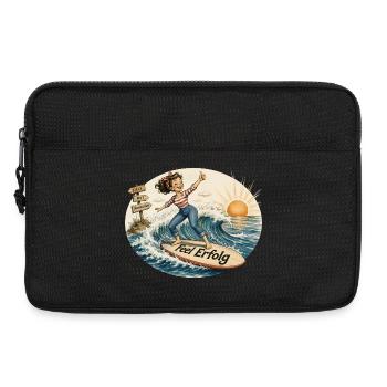 Feel Erfolg – Positivity im Retro Style - Laptoptasche 13" - Schwarz - Vorne
