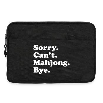 Kein Mahjong. Tschüss - Laptoptasche 13" - Schwarz - Vorne