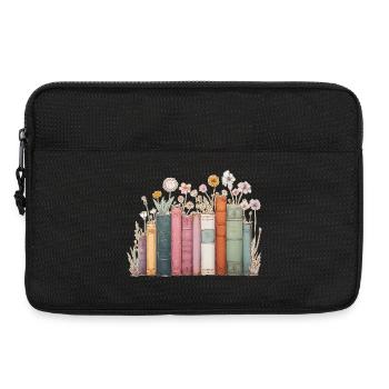 Livres avec des fleurs - Sacoche pour ordinateur portable 13 pouces - noir - Devant