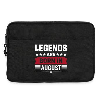 Legends Are Born In August - Laptop bag 13" - black - Front