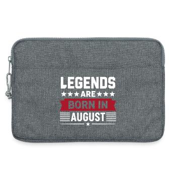 Legends Are Born In August - Laptop bag 13" - heather grey - Front