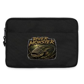 Monstre de pêche au poisson-chat de la rivière - Sacoche pour ordinateur portable 13 pouces - noir - Devant