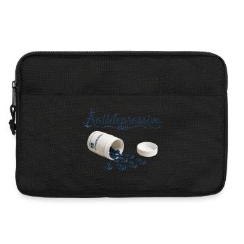 Antidepressive Anker Glitter Logo - Laptoptasche 13" - Schwarz - Vorne