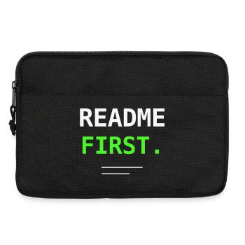 README Premier Programmeur Humor Don Nerd ! - Sacoche pour ordinateur portable 13 pouces - noir - Devant