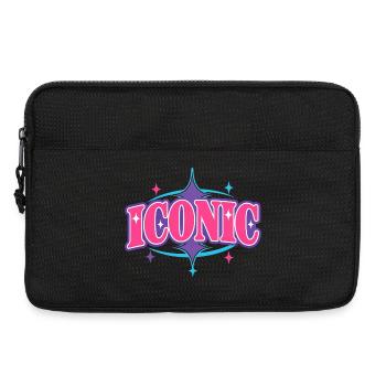 Iconic – Chunky Y2K Retro Serif Statement Vektor - Laptoptasche 13" - Schwarz - Vorne