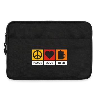 Peace Love Beer Design - Laptop bag 13" - black - Front