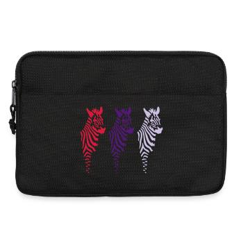 Three Zebras (b) - Laptoptasche 13" - Schwarz - Vorne